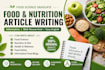 write simple food and nutrition articles