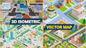 design a stunning 3d isometric map illustration