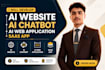 develop ai website, ai chatbot, ai web application, saas app