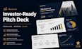 design a startup pitch deck, business presentation and slide deck