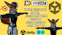 make 3d vrchat avatar edit avatar toggles, rig and texture add  custom features