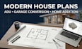 draw modern house plans for adu, home addition and garage conversion projects