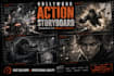 create action packed storyboard sequences for movies and trailers