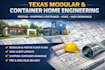 design texas modular prefab shipping container home mep construction drawings