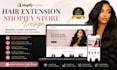 shopify hair extension store design