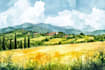 do landscape watercolor paintings