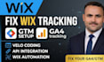 fix wix GTM tracking and ga4 conversion tracking using velo