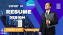 create professional resume design cv writing cv design canva design