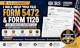 help foreign owned llc file form 5472 and 1120