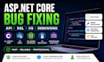 fix asp net core, c sharp, iis, and sql issues