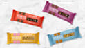 design candy wrapper, chocolate bar, snacks sticks label and mockup