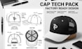 design cap tech pack hat sketch trucker hat and headwear spec sheet for brands