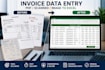do invoice data entry, PDF invoice to excel, bookkeeping spreadsheet work