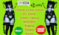 do custom vrchat avatar vr character, vrc avatar nsfw furry 3d model rigging