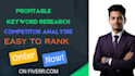 provide SEO keyword research with competitor analysis