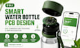 design smart water bottle pcb with ble temperature tracking and app integration
