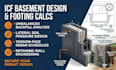 design icf basement walls  footings  calculation