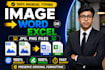 convert PDF, images, jpg and png files into word or excel