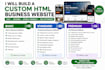 build a custom HTML restaurant website with booking page