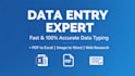 do fast and accurate data entry and data typing