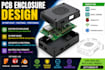 design custom pcb enclosure, pcb casing and 3d printable electronics casing