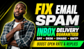 fix bulk email deliverability, setup spf, dkim, dmarc, SMTP, to avoid spam