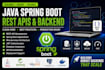 develop java spring boot rest apis and backend