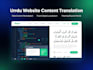 urdu website content translation