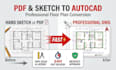 convert PDF or sketch into an accurate autocad dwg