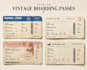 create realistic editable vintage boarding passes in PSD