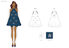 create professional fashion technical flat sketches