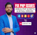 fix php issue, debug php scripts and mysql errors