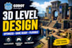 create 3d game levels and environments in godot 4