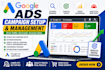 setup and manage google ads adwords ppc campaigns as ads manager