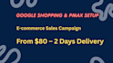 set up google shopping and performance max ads for e commerce sales