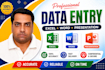 do data entry, copy paste, presentation and typing work