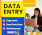 data entry, web research , copy paste