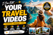 a travel video reels