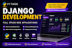 develop django web application, rest api, drf backend and dashboard