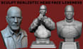 sculpt a realistic 3d head bust head portrait face likeness from your 2d photo