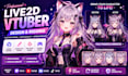 design and rigging live 2d vtuber model, 2d vtuber commission, 2d pngtuber model