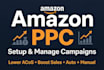setup and manage your amazon PPC campaigns