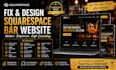 fix squarespace cocktail bar website design redesign SEO mobile optimization