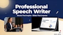 create speech and presentation for events or business