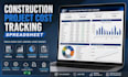 create a professional construction project cost tracking spreadsheet