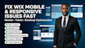 fix wix mobile responsiveness and layout issues fast