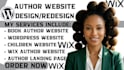design wix author website children book website wordpress course writer website