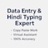 do data entry work and hindi typing