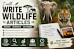 write seo wildlife and nature articles