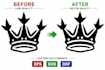 do vectorize logo manual vector tracing using pen tool in eps, svg, dfx file